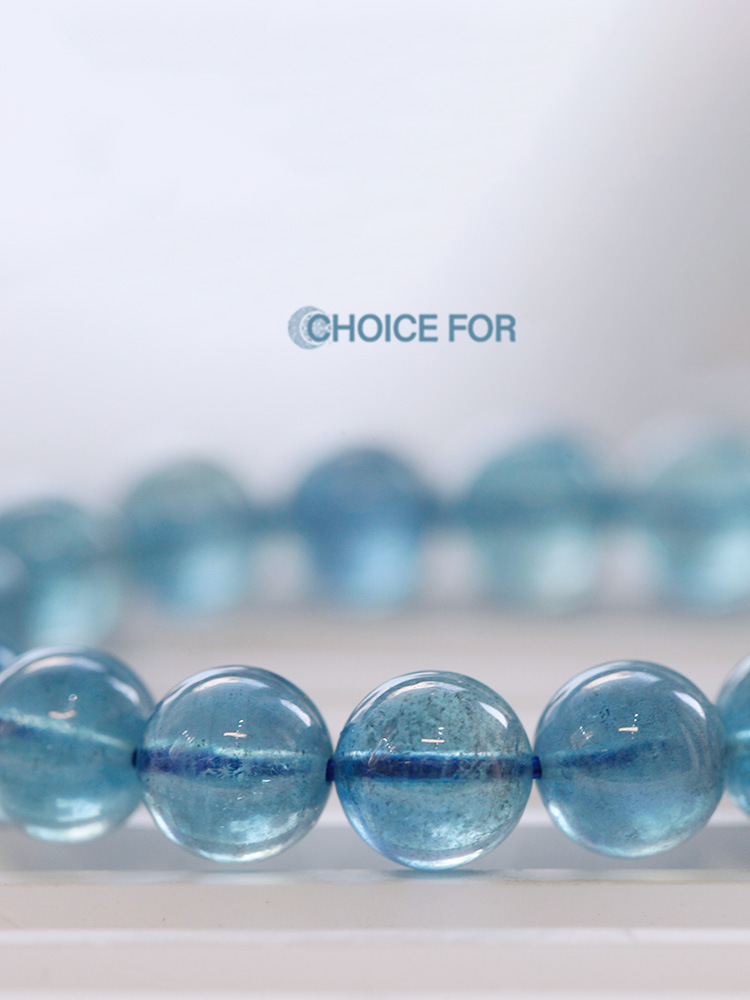 CHOICEFOR Crystal Selection Lingmeng Old Mine Hall-grade Devil Starlight Aquamarine Crystal Bracelet, Bracelet, Accessory, Loose Bead Gift pic 5