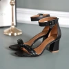 Summer fashion women's open-toe genuine leather high-heeled sandals, new thick-heeled high heels, versatile outerwear women's casual sandals Specification image