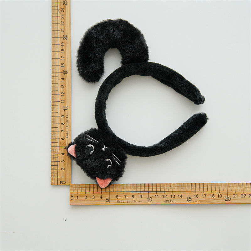 Transfronterizo de tela murciélago de pelo grueso anillo de pelo accesorios de pelo en stock wholesale halloween dress up bundy hoop fleece anillo de pelo Application Scenario