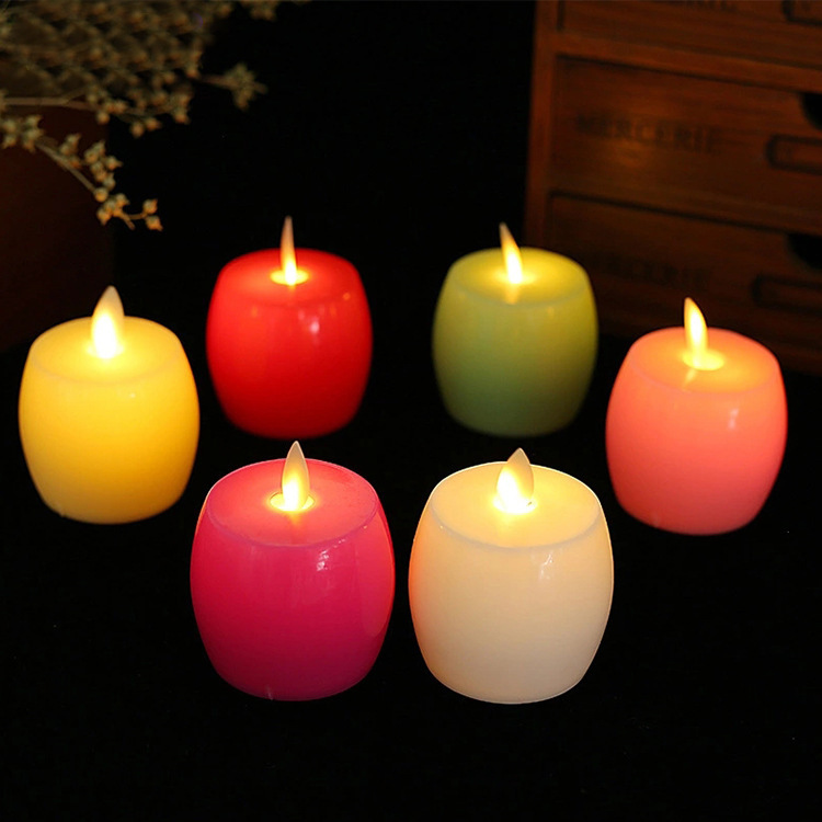 Factory direct supply of simulated Apple electronic candles, LED children's performance stage props, romantic birthday proposal candles
