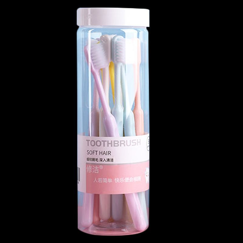 Clean candy color smiley face barrel toothbrush soft bristles 10 macaron couple toothbrush wholesale department store Item Picture