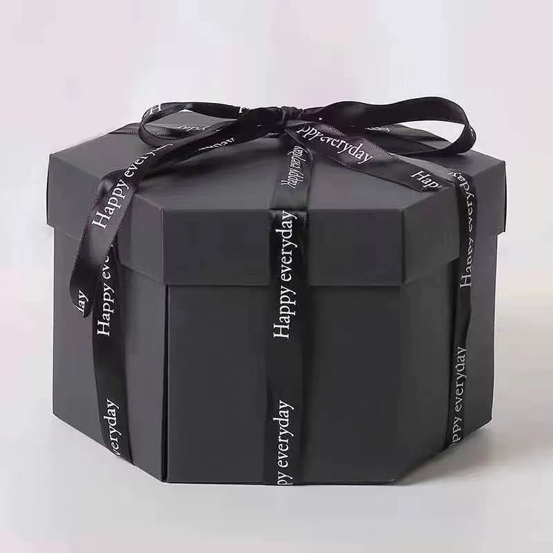 新款六边形爆炸盒子diy手工相册惊喜礼物盒创意爆炸礼盒跨境相册图