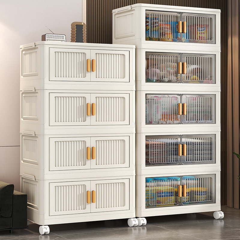 Living Room Bedroom Storage Cabinet Folding A Batch Cabinet Storage Storage Household Cabinet Free Installation Of Multi-Layer Lockers full figure