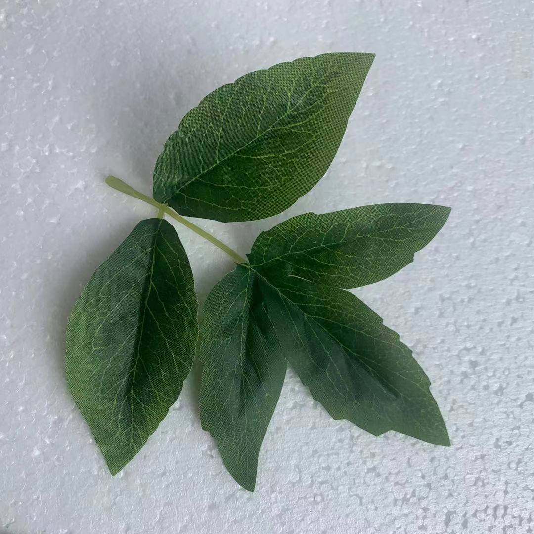 Wholesale silk screen flower simulation plant cloth leaves simulation peony leaves three pieces of silk screen peony leaves 16 cm thumbnail