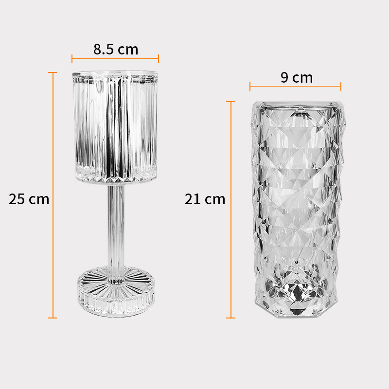 مصابيح الألماس الكريستال المبدعة العابرة للحدود تلمس مصابيح الدايود المبتعث للضوء، والمصابيح الموسيقية التي تحتوي على الألماس في بتلات الورود details Picture
