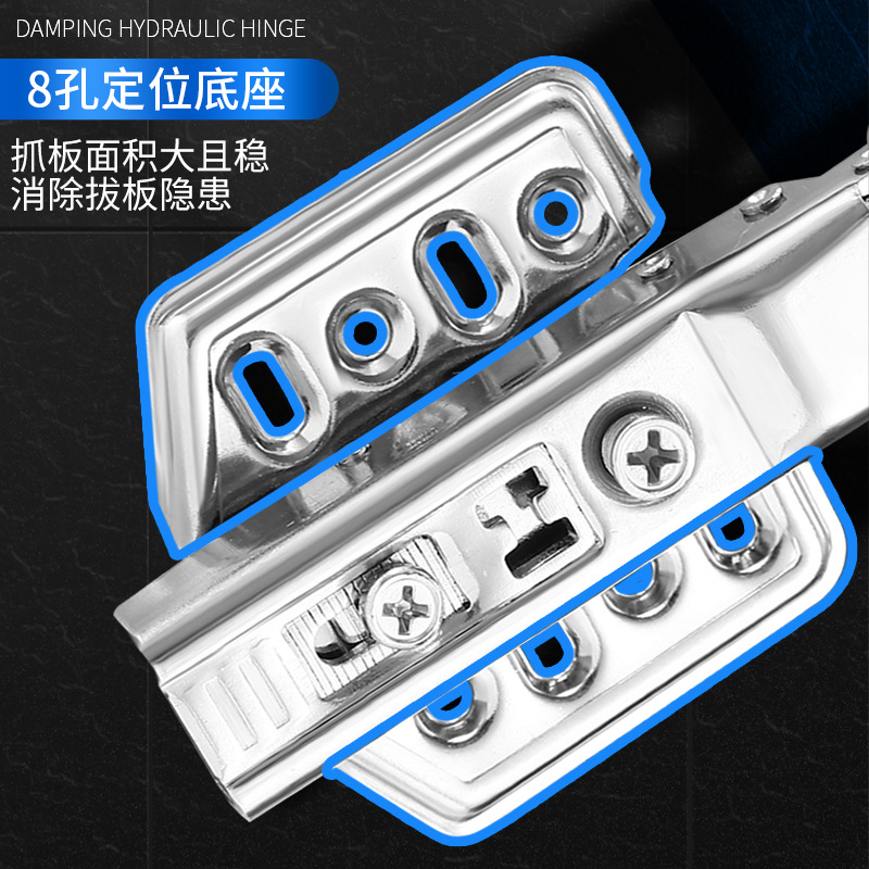 Stainless steel hinges, two-stage force damping buffer hinges, cabinet and wardrobe silent hinges, spring aircraft hinges Application Scenario