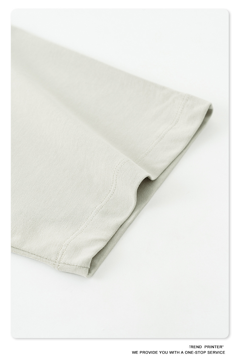 2025夏季欧美潮牌高品质正肩纯色短袖T恤男潮定 制logo团建工作服详情91