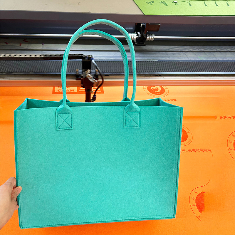 厂家批发简约/加厚大容量毛/毛毡托特包细节图