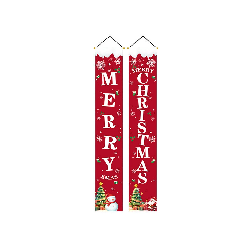 Custom-made Christmas couplets, door curtains, party decorations, flags, background cloth, Christmas banners and hanging flags for 2025 Item Picture