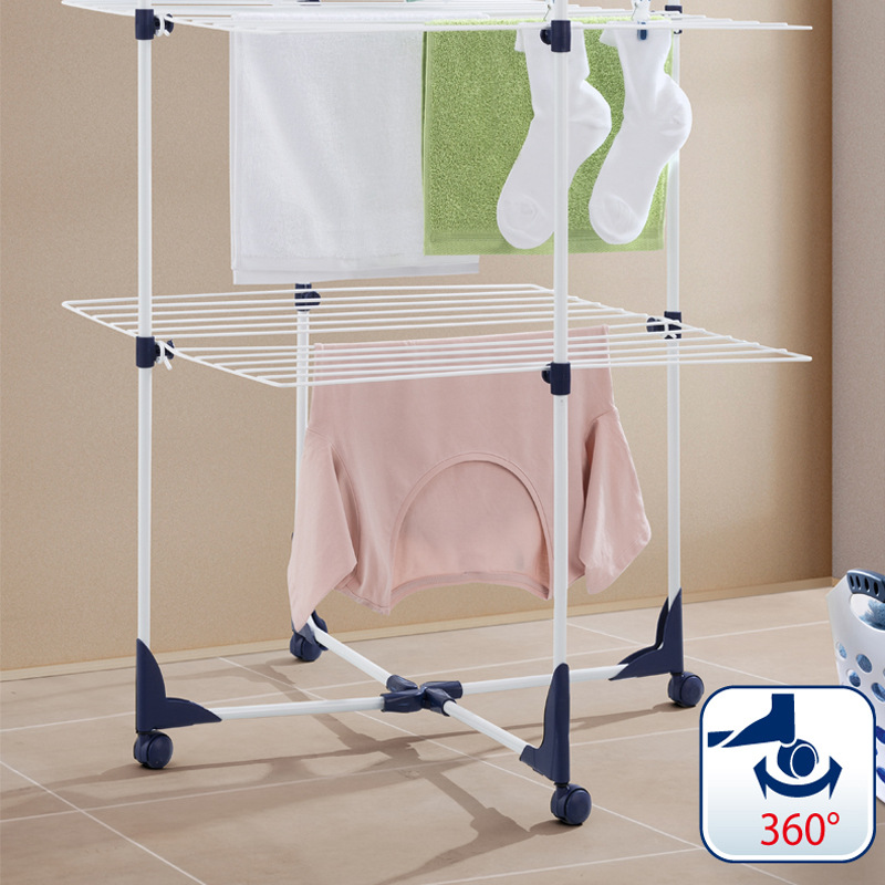 Movable Drying Rack Floor Folding Drying Rack Indoor Balcony Baby Drying Rack Barbershop Drying Towel Rack Application Scenario