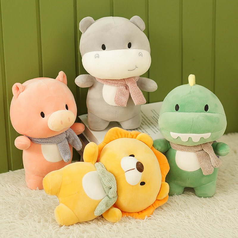 Instagram Cute Dinosaur Doll Little Lion Plush Toy Soft Cute Children's Doll Birthday Gift Small