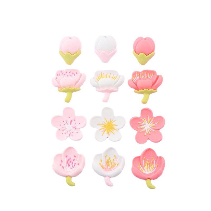 New products: Flower stamens resin cream glue phone cases, hair ties, hairpins, diy wholesale accessories, water cups, stickers, stationery boxes Item Picture