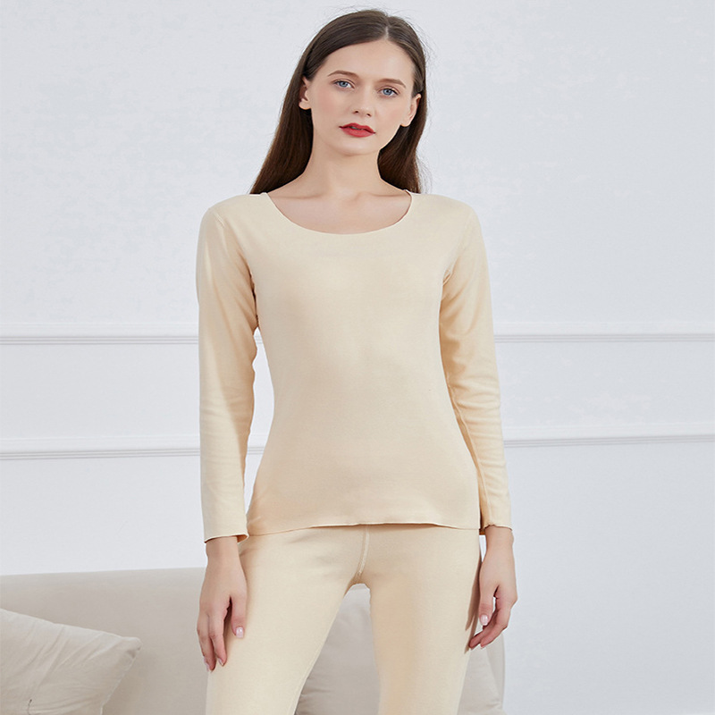 New De Rong thermal underwear for men, women and children, round-neck seamless high-elastic base layer, thermal underwear and long Johns for women wholesale Specification image