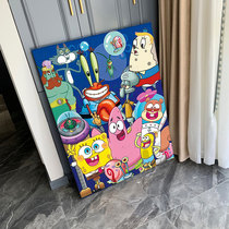 Digital Oil Painting diy Sponge Bob Cartoon oil painting fill hand oil painting fill boredom acrylic oil painting hand