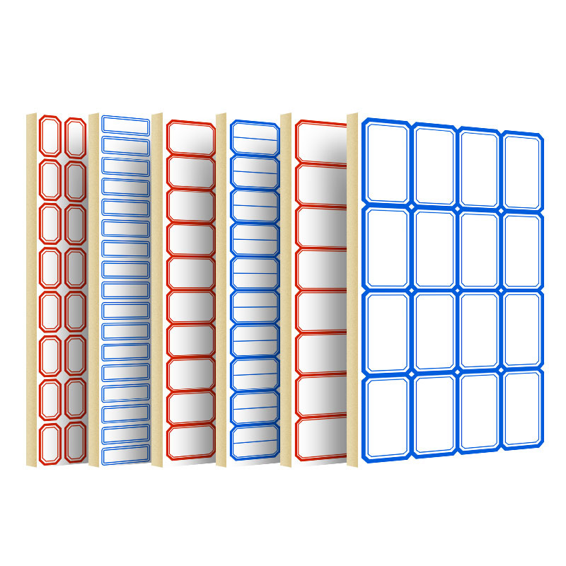 Wholesale of 50 pieces of hand-written red price tag paper name stickers for office self-adhesive label paper with mouth-out paper Item Picture