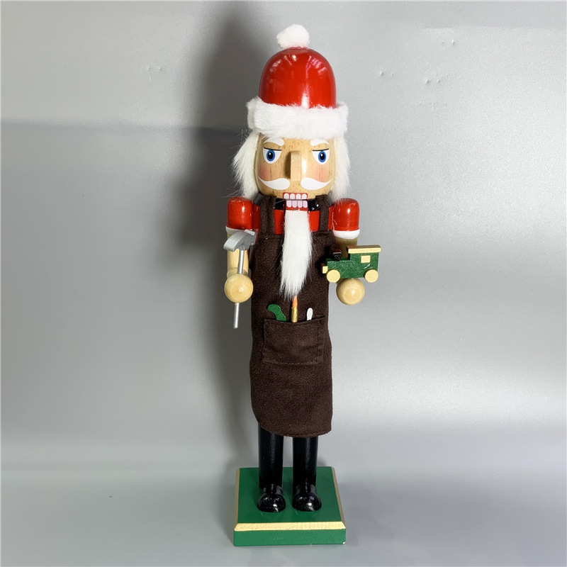 مصنوعات خشبية جديدة 38CM ملقاط الجوز الجديد، لاعب غولف في لعبة سانتا كلوز Item Picture
