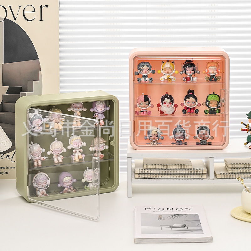 壁挂式盲盒收纳展示架公仔泡泡玛特透明手办摆件popmart展示盒