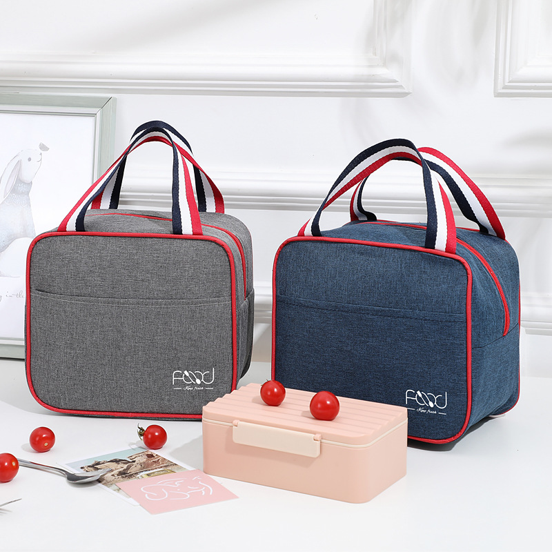 Cross-border cationic Oxford cloth ice pack, simple lunch bag, student portable ice pack, handbag, square lunch bag