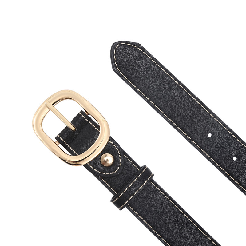 Women's belt with pin buckle, fashionable waist seal, casual double-line women's belt, cinched waist, Korean style, versatile decoration Application Scenario