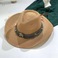 牛仔草帽女夏天出游遮阳帽2022年新款民族风爵士帽大檐沙滩帽图