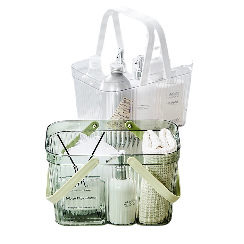 浴室透明手提/塑料PET条白底实物图