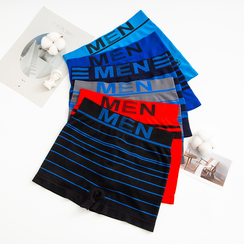 [Source Factory] Seamless Boxer Underwear Foreign Trade Men Multi-Color Optional Mixed Pack 12 / Bag