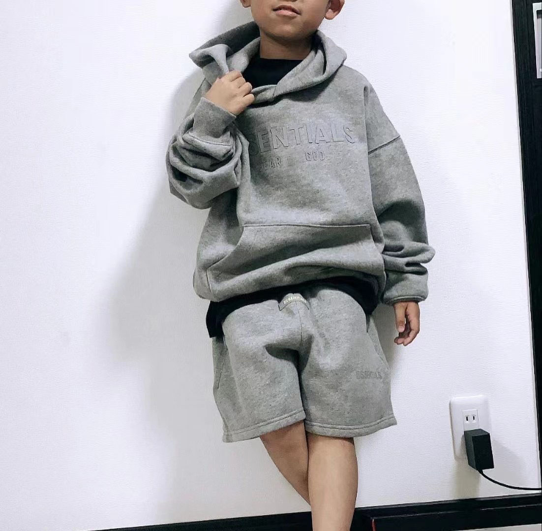 ESSENTIALS children's autumn and winter plus fleece casual children's wear boys and girls new hoodie for children pullover Specification drawing