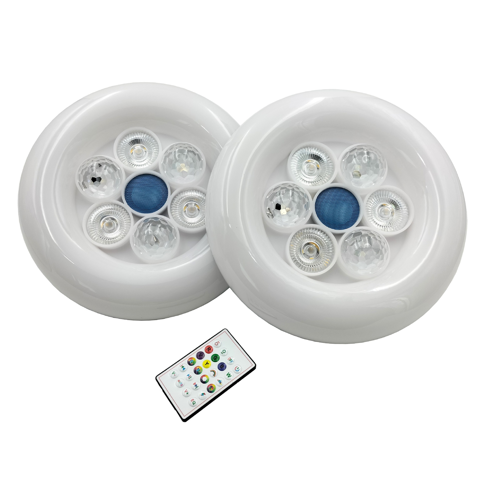 Bluetooth remote control music magic ball flying saucer spotlight, home bar, KTV, disco, RGB atmosphere, seven-color flying saucer light Application Scenario