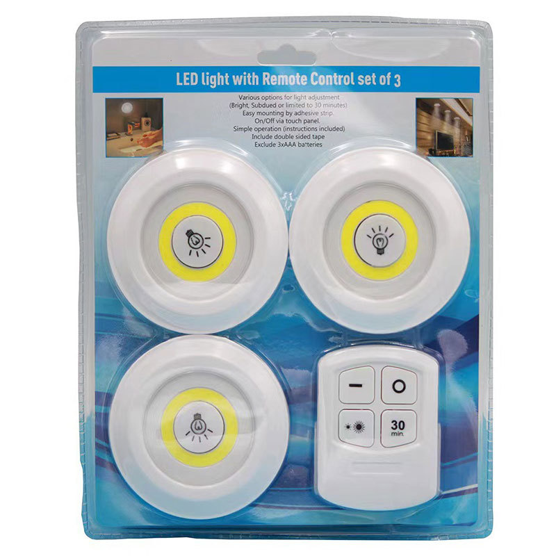 Cross-border bestsellers: Remote control COB, bedside feeding, bedroom wardrobe, cabinet, touch night light, sensor pat light Item Picture