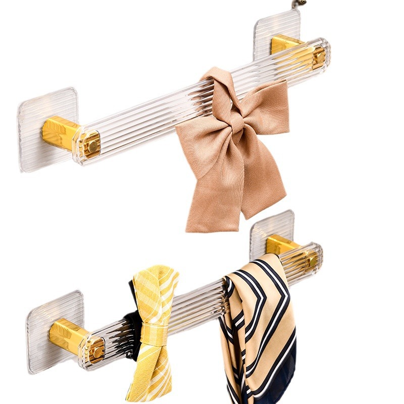 Bathroom towel rack, bathroom non-drilling wall-mounted storage rack, towel single pole, kitchen and bathroom storage hanging rack Item Picture