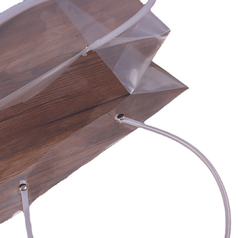 PP transparent handbag, high-end square bag, gift packaging bag, hand-held bag, souvenir gift packaging, thickened Item Picture