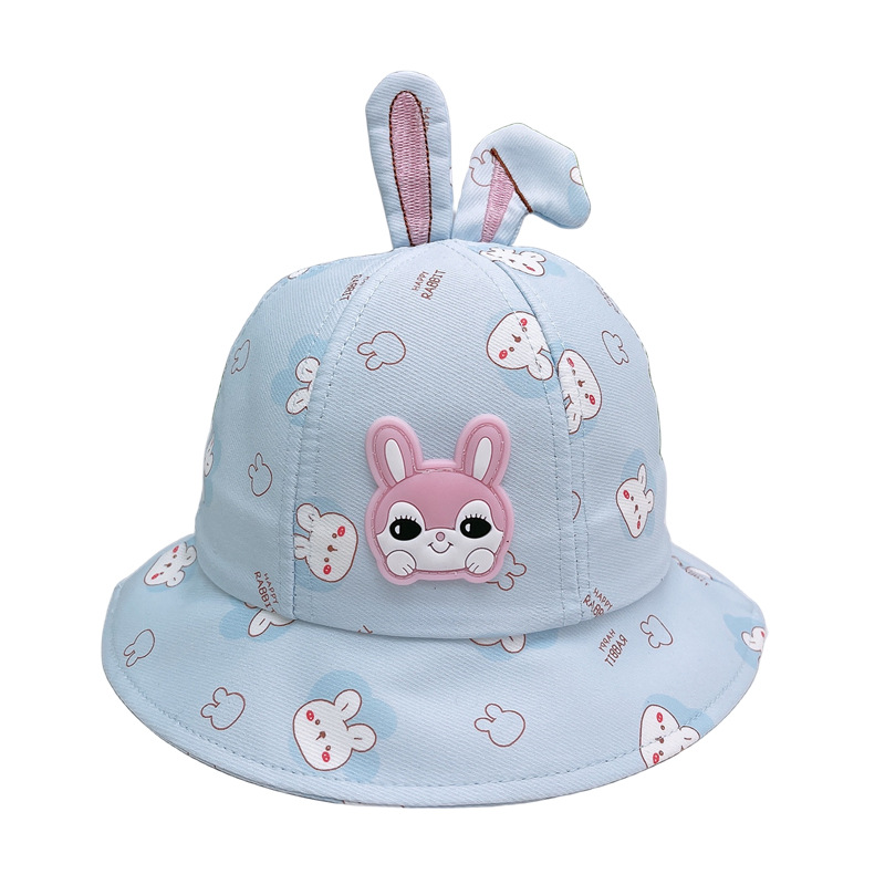 Baby Hat Children's Hat Fisherman Hat Visor Hat Princess Hat Children's Basin Hat New Cartoon Bunny Baby Hat Outdoor Outing Visor Baby Hat Girl Treasure Cute Child Hat Item Picture