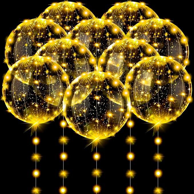 Cross-border best-selling helium floating luminous balloons, flying bubble balls, LED birthday decoration props, Christmas balloons details Picture