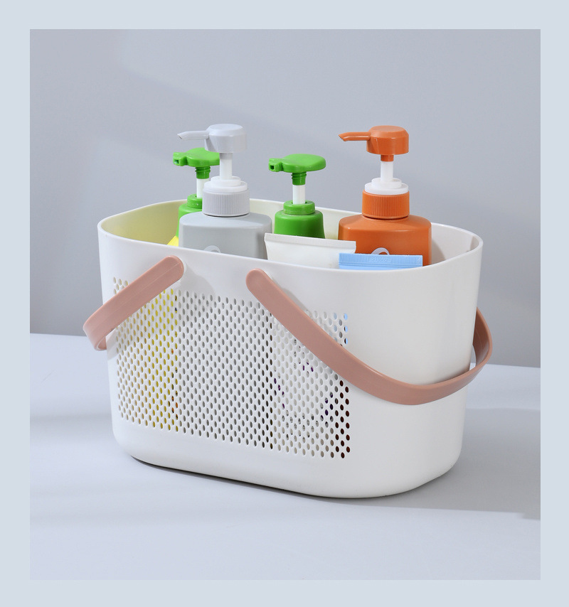 颜色可选手提塑料篮子洗澡蓝沐浴篮浴室洗浴篮收纳筐子小篮子浴筐详情32