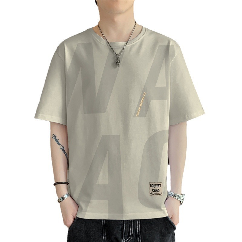 T恤/短袖/t恤男士短袖潮流/服装/体恤男士短袖潮流白底实物图