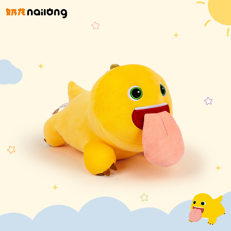 Wholesale of genuine licking Dragon plush toys, cute cartoon big tongue magnetic little milk dragon pendants, bags and decorations Specification image