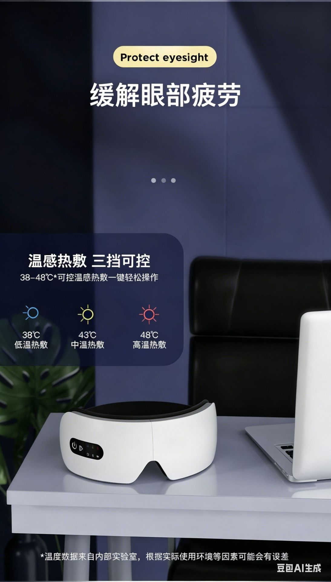 热销款蓝牙护眼仪眼部按摩器热敷眼罩震动眼睛按摩仪眼镜详情2