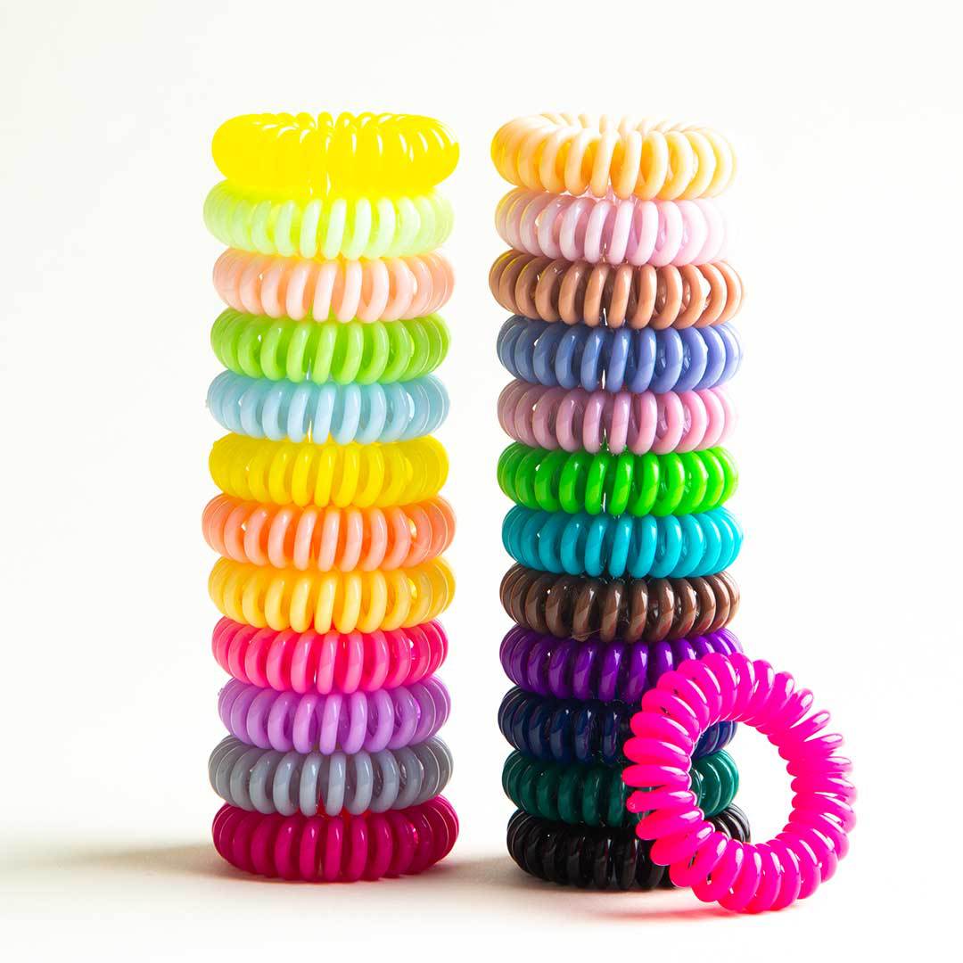 Korean Version Candy Color Transparent Phone Line Hairband Wholesale High Elastic Head Rope Leather Band Simple Hair Rope Hair Accessories Small Large Item Picture