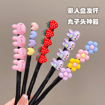 Summer children's hair accessories cartoon hair rod little girl ball hair accessories girl braiding tool hair tray