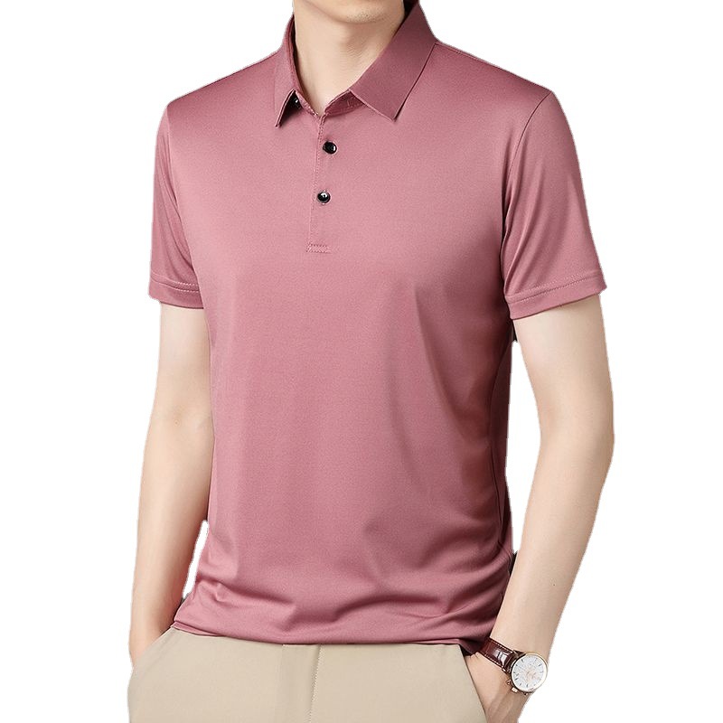 Summer polo shirts, men's short-sleeved T-shirts, lapel men's high-end business cotton T-shirts, trendy tops Item Picture