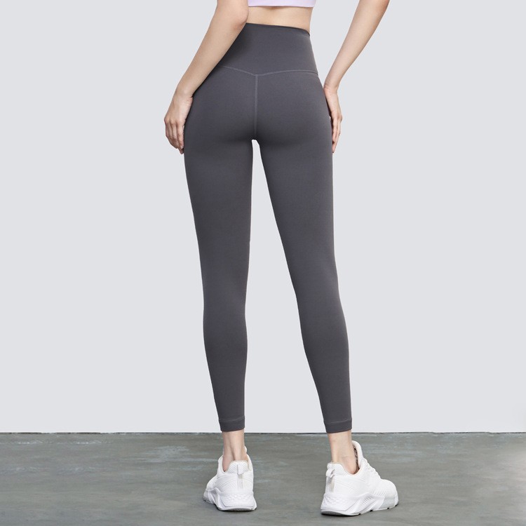 Ladies' yoga skinny pants, outdoor jogging high-waisted, peach-buttocks breathable and elastic sports 9-inch pants without embarrassing lines Specification image