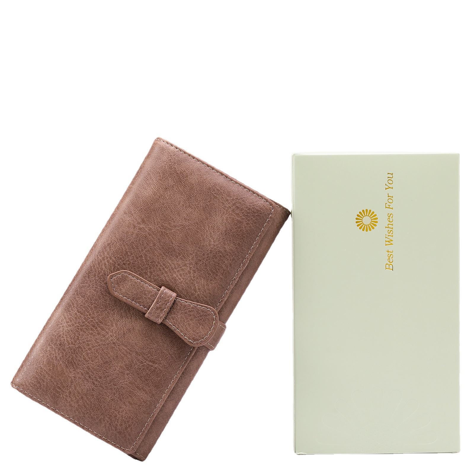 Women's Long Wallet Triple Fold Large Capacity Women's Clutch Bag Retro Oil Wax Leather Wallet Wholesale Wallet Women Item Picture