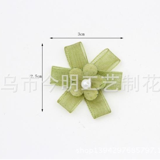 Versión coreana hecho a mano DIY color flores pequeñas textiles para el hogar tocado artesanía accesorios decorativos hexagonal con cuentas ciruela pequeña Specification image
