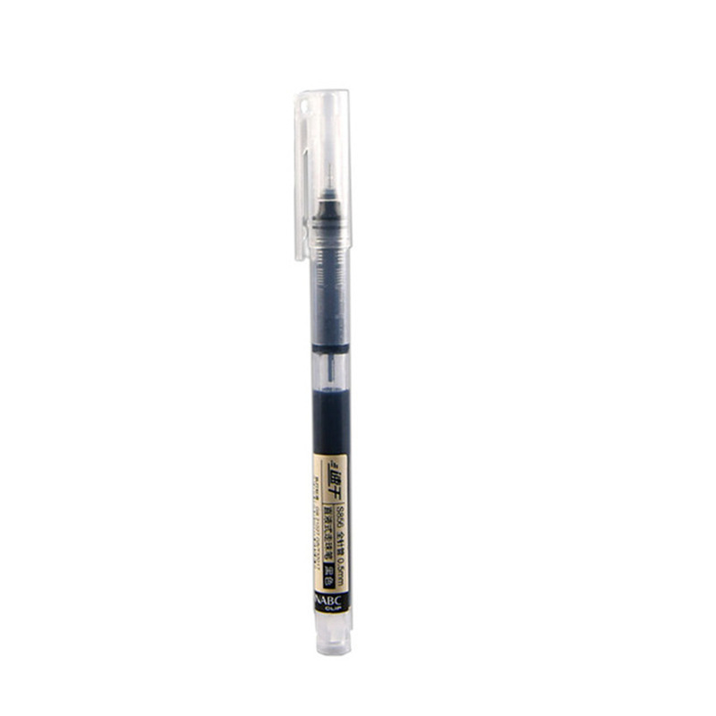 速干直液式走珠笔盒装0.5mm黑色中性笔学生考试针管式水笔碳素笔详情图5