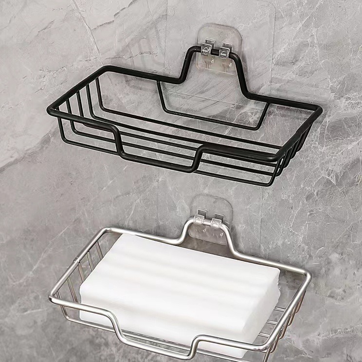 Stainless steel soap rack toilet drain net free punch soap basket Bathroom shelf wall mounted soap rack wholesale
