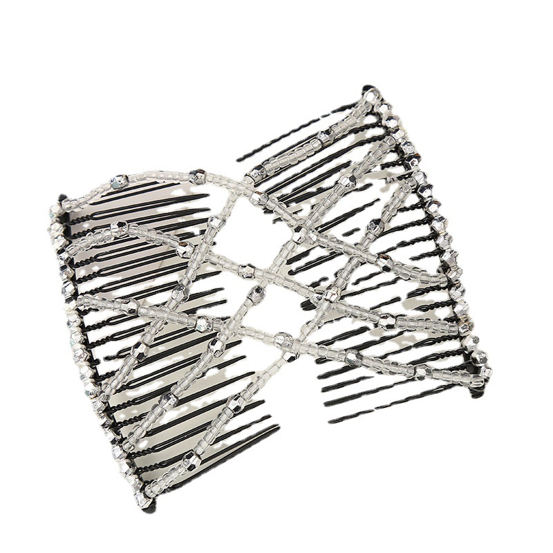 Wholesale of European and American best-selling fashionable and versatile hair combs, steel wire curls, pearl magic combs, and styling hair braiding tools from the manufacturer Item Picture