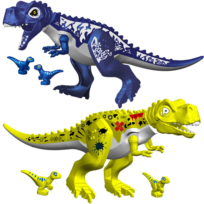 Nuevo estilo jurásico big dinosaurio bloques t-rex brachiosaurus triceratops puzzle bloques juguetes paquete en bolsa Item Picture