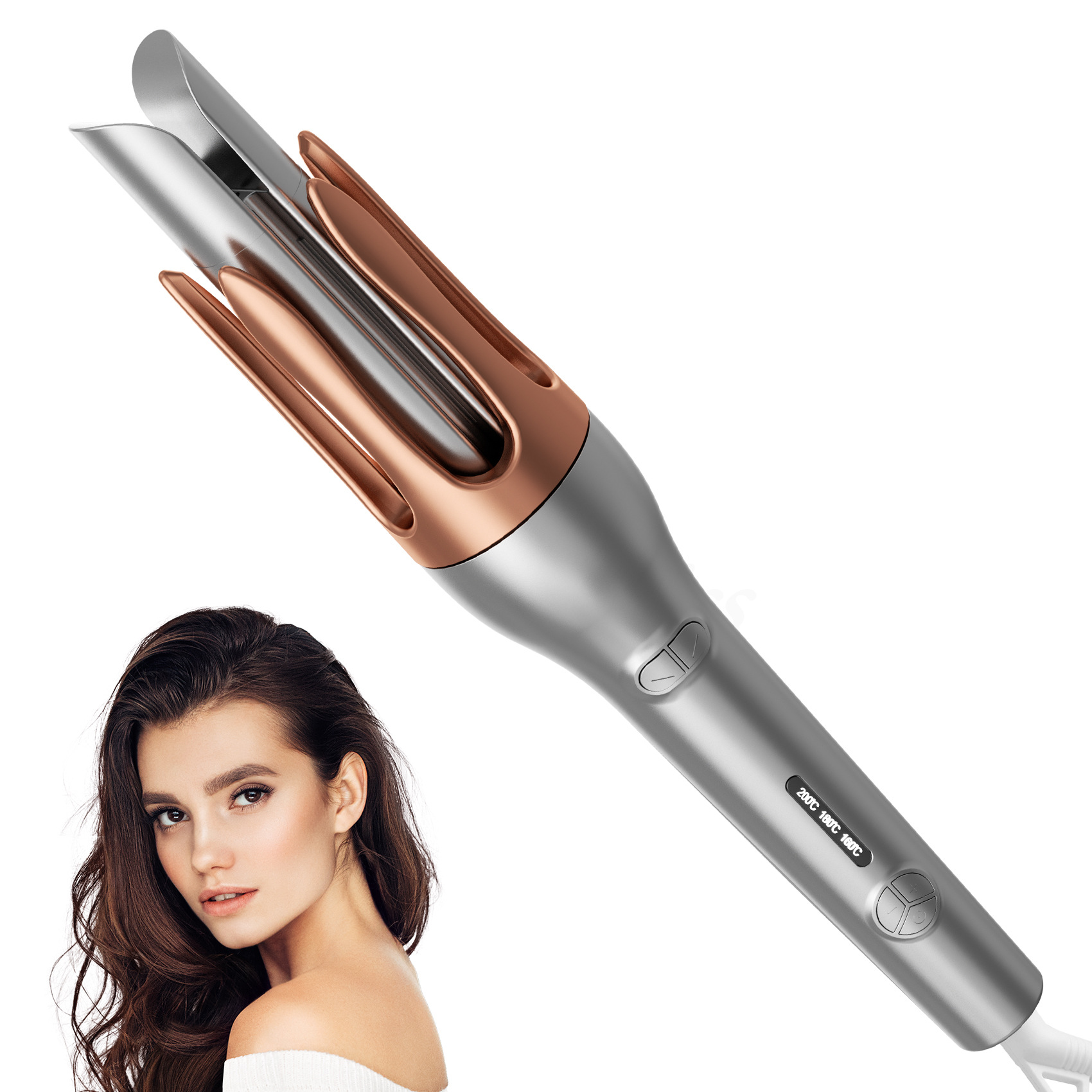 TK's best-selling fully automatic curling iron, portable and lazy electric rotating curling iron, temperature-controlled curling iron for export