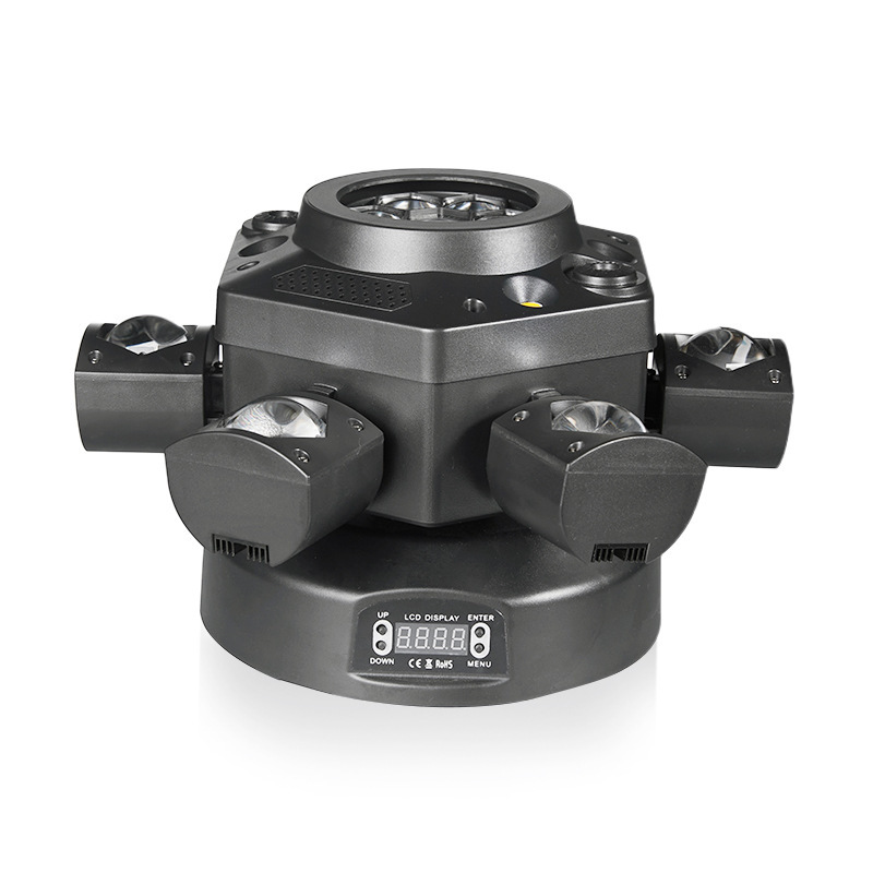 New six-arm Little King Kong low-power stage light, high-definition pattern lens effect light, KTV concert laser beam light Item Picture