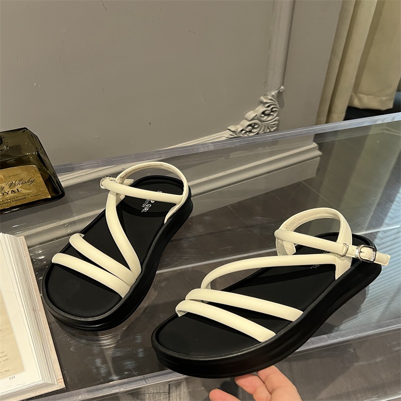 Sandals Women Summer Everything 2023 New Network Red Explosive Fairy Wind With Skirt French Roman Sandals Thick Soles Specification drawing
